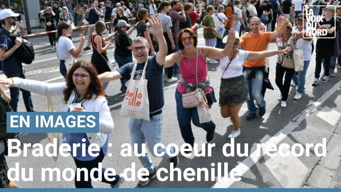 Record du monde de la chenille à la Braderie de Lille