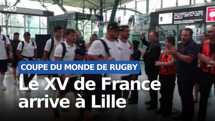 Le XV de France arrive à Lille 
