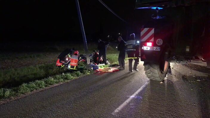 Choc frontal entre un tracteur et une Golf à Laventie : un blessé grave