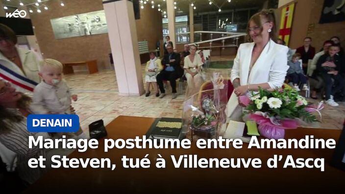 Mariage posthume à Denain entre Amandine Sorriaux et Steven Greblac, policier tué dans un accident à Villeneuve d’Ascq