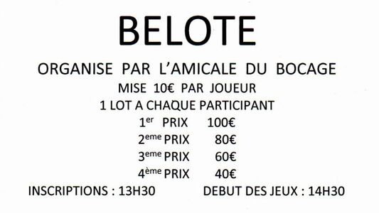 Concours de Belote