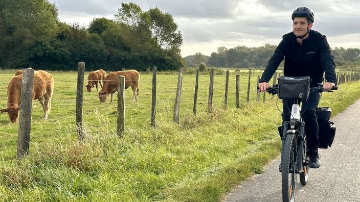 Quentin va traverser la région des Hauts-de-France à vélo