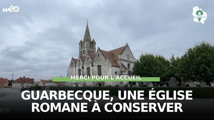 Guarbecque (62) - Eglise romane et gare d'eau