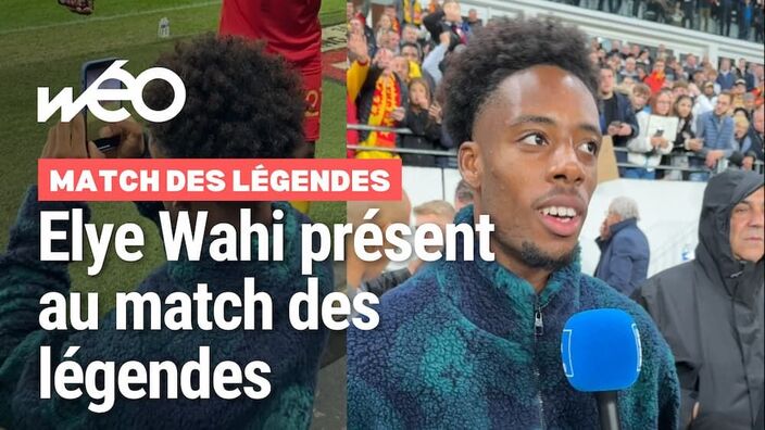 "J'ai pu parler avec quelques anciens. C'est une fierté" : Elye Wahi présent à Bollaert pour le match des légendes
