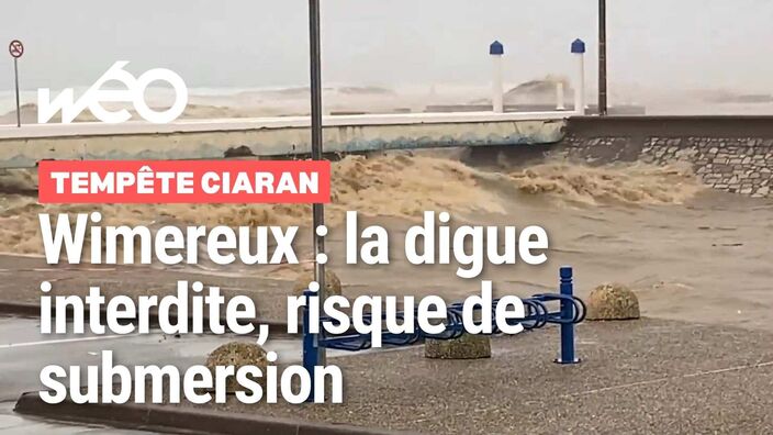 A Wimereux, gros risque de submersion, la digue est interdite