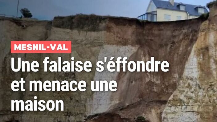 Près du Tréport, une falaise s’effondre à Mesnil-Val, une maison menacée