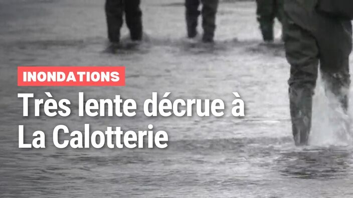 Inondations : très lente décrue à La Calotterie