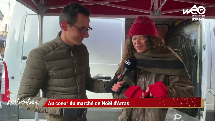 Le marché d'Arras au cœur de la ville de Noël