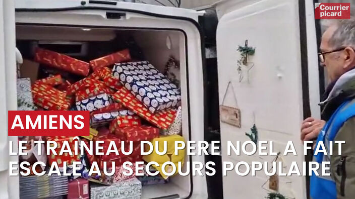 Le traîneau du père Noël a fait escale au Secours populaire à Amiens