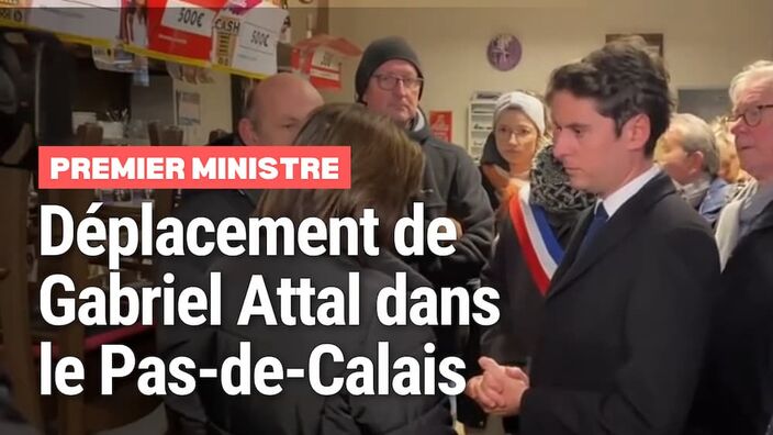 Gabriel Attal échange avec des sinistrés des inondations à Clairmarais