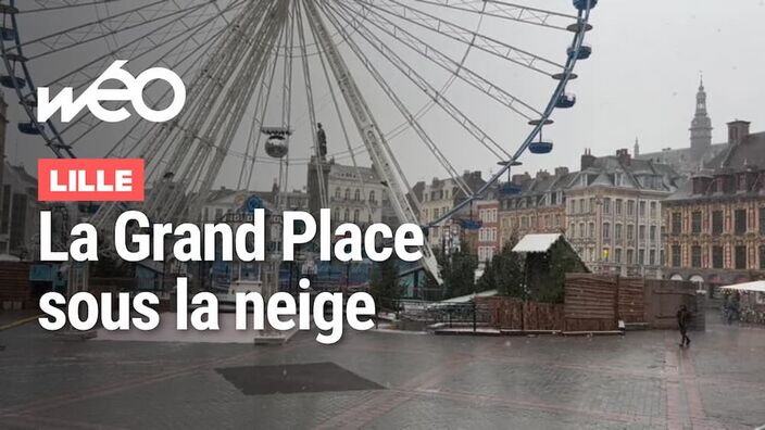 Neige à Lille : premiers flocons sur la Grand Place