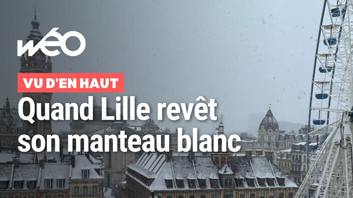 Vu d'en haut : Lille, magnifique sous la neige