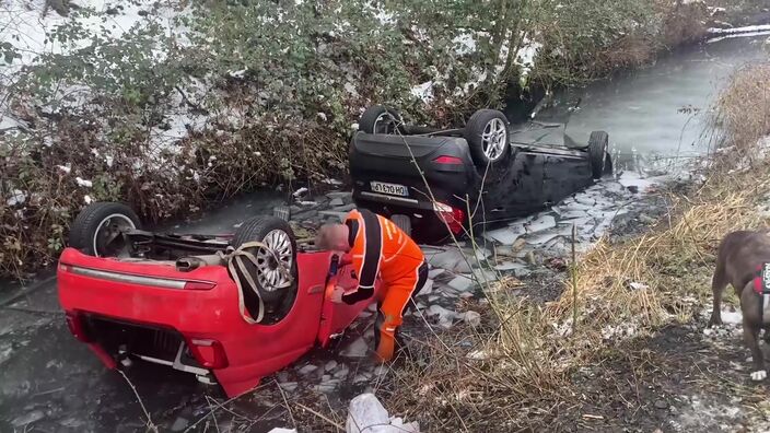 Lallaing : une deuxième voiture au fossé
