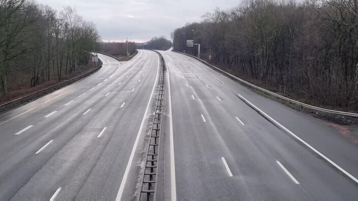 Autoroute A1 vide à cause de la manifestation des agriculteurs