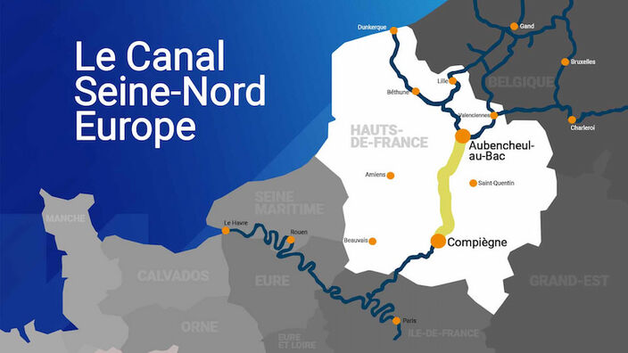 Le tracé du Canal Seine-Nord Europe