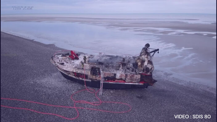 Echouage à Cayeux-sur-Mer : l'intervention des pompiers de la Somme
