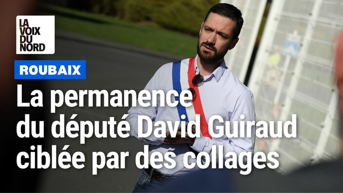 La permanence du député David Guiraud (LFI) ciblée par des collages injurieux à Roubaix