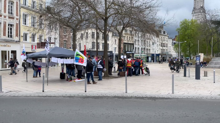Pensions retraites : une cinquantaine de manifestants à Amiens