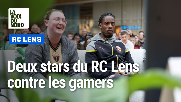 Les joueurs du RC Lens affrontent des gamers sur le terrain de FC 24