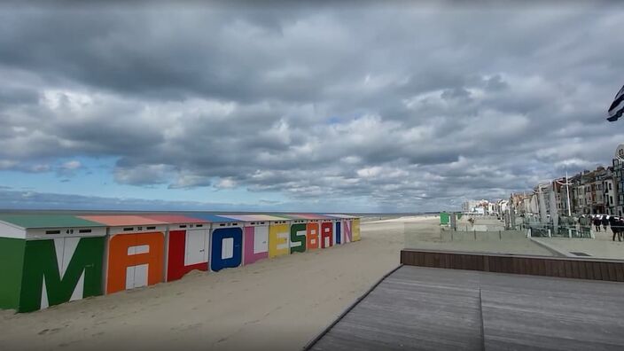 La plage de Malo-les-Bains couverte de nuages