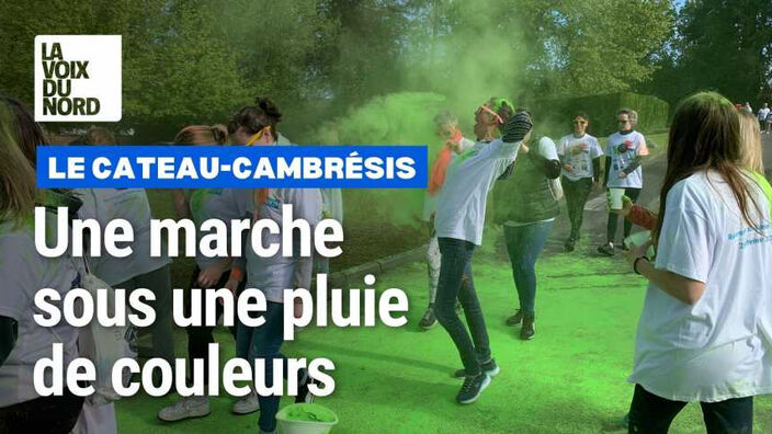 Trois cents participants à la Marche colorée au Cateau
