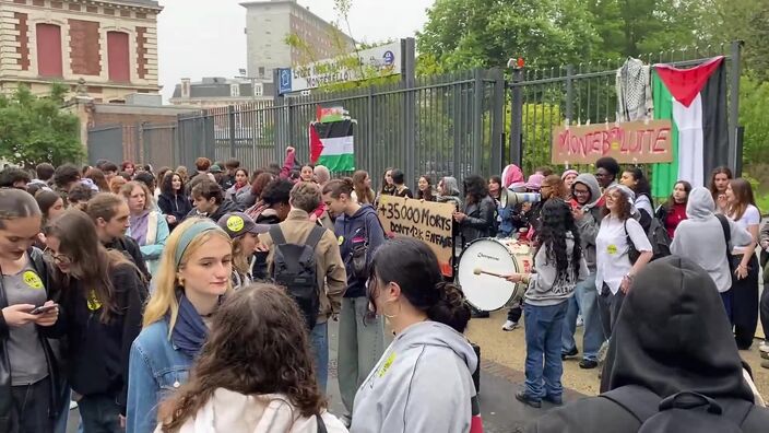 Lille : manifestations pro palestiniennes devant des lycées