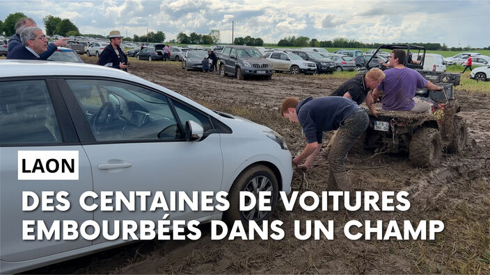 Près de Laon, des centaines de voitures ont été bloquées dans la gadoue