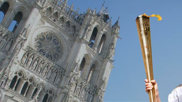 Le passage de la flamme olympique dans la Somme