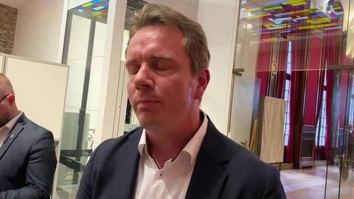 Antoine Golliot, candidat du Rassemblement national dans la 5e circonscription du Pas-de-Calais réagit aux résultats des votes.