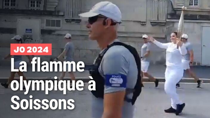 La flamme olympique était à Soissons