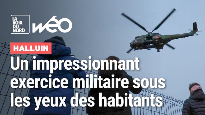 Un exercice militaire dans la ville d'Halluin