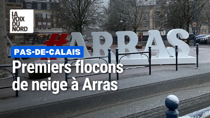 Les premiers flocons de neige tombent à Arras en cette fin de journée de mercredi