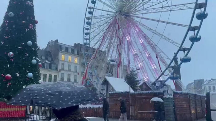 La neige est tombée ce jeudi 9 janvier dans le centre de Lille