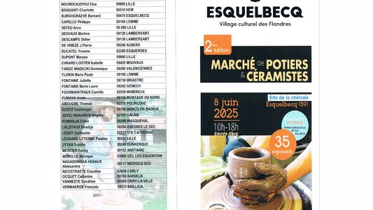 2e Marché Potiers Céramistes à Esquelbecq - Site de la Chênaie - 8 juin 2025
