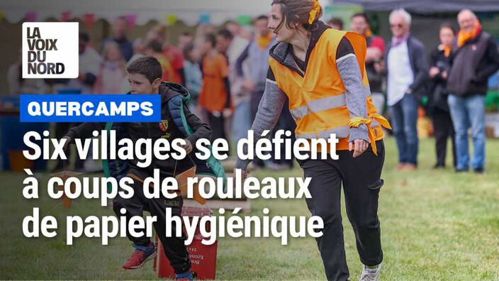 Six villages se défient à coups de rouleaux de papier hygiénique à Quercamps