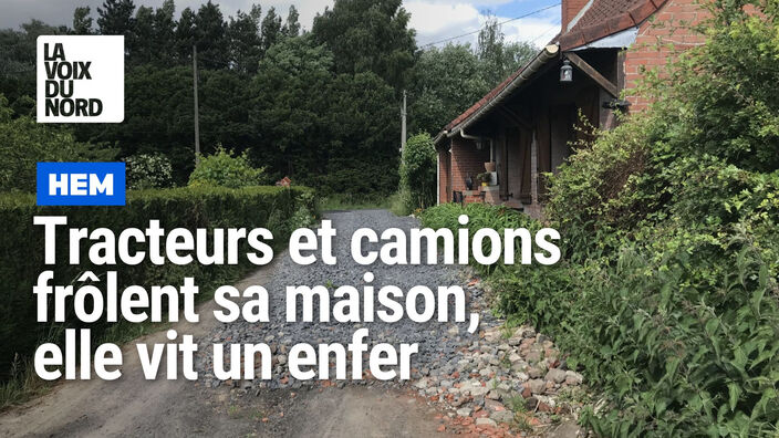 Hem : des semi-remorques frôlent sa maison, elle n’en peut plus