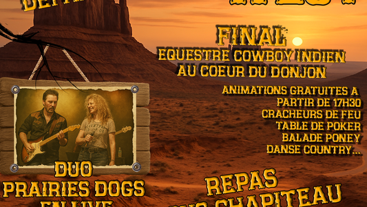 Après midi FAR WEST avec cortège et spectacle équestre Cowboy Indien