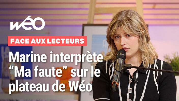 Face aux lecteurs de La Voix du Nord, Marine chante sur le plateau de Wéo