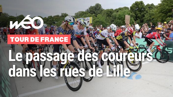 Le passage des coureurs dans les rues de Lille