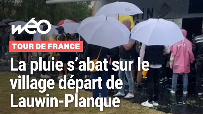 Départ de la 2e étape à Lauwin-Planque sous la pluie !