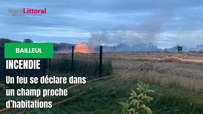 Bailleul : un incendie se déclare dans un champ peu de temps avant le feu d'artifice du 14 juillet