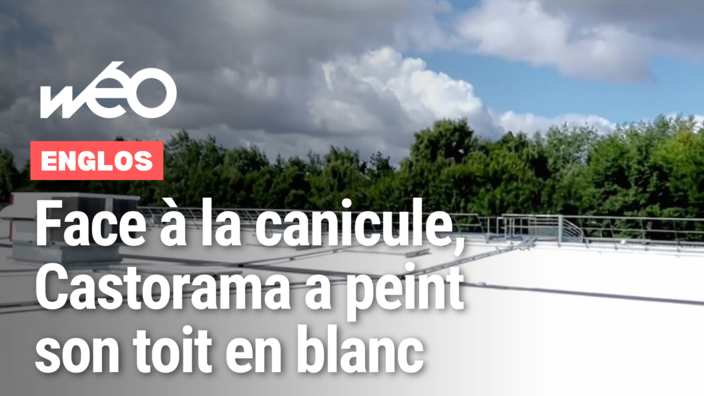 Face à la canicule, Castorama Englos a peint son toit en blanc