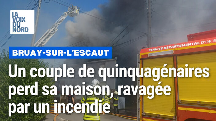 Un incendie impressionnant à Bruay-sur-l'Escaut