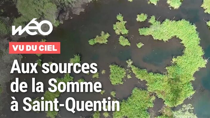Vu du ciel : aux sources de la Somme à Saint-Quentin