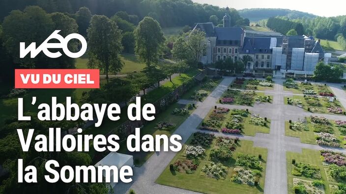 Vu du ciel : l’abbaye de Valloires dans la Somme