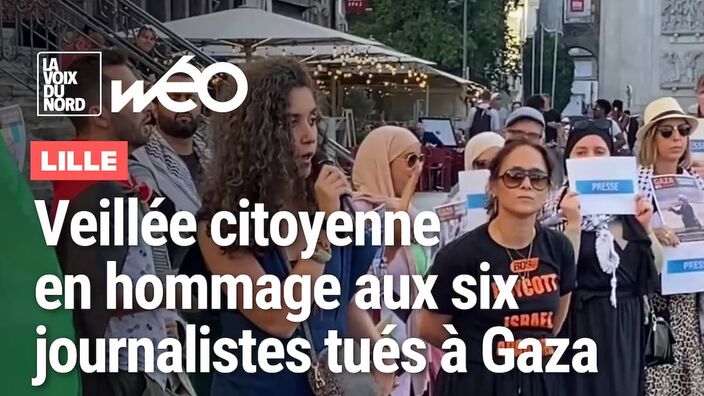 Veillée à Lille en hommage aux journalistes tués à Gaza