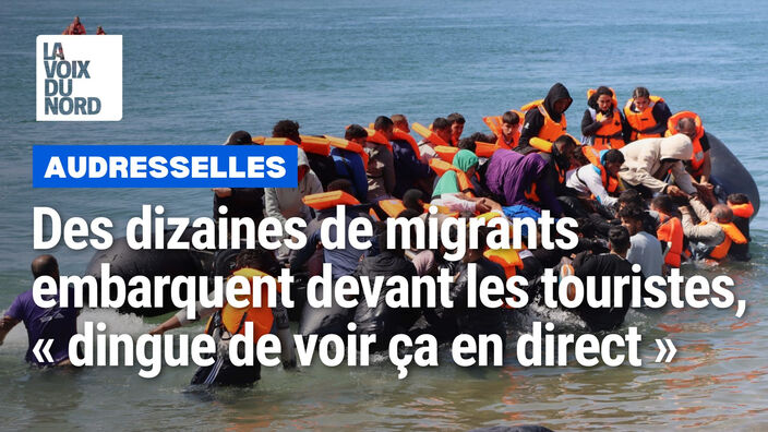Des dizaines de migrants embarquent  devant les touristes : « C’est dingue de voir ça en direct »