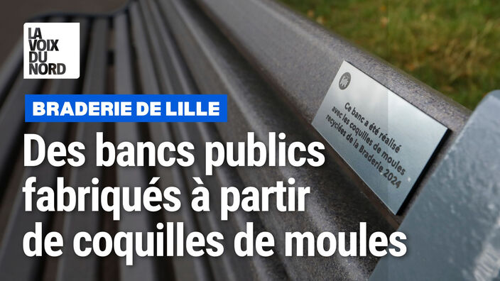 Braderie de Lille : des bancs publics fabriqués avec des coquilles de moules