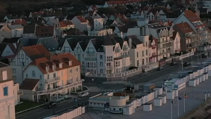 Vu du ciel : ville de Wimereux 