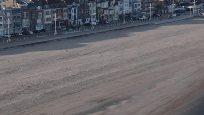 Vu du ciel : plage de Dunkerque